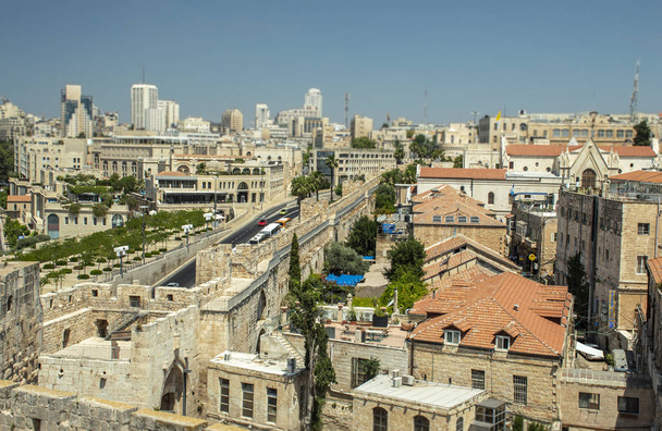 Kudüs'ün yukarıdan görünümü - Fotoğraf, Görsel