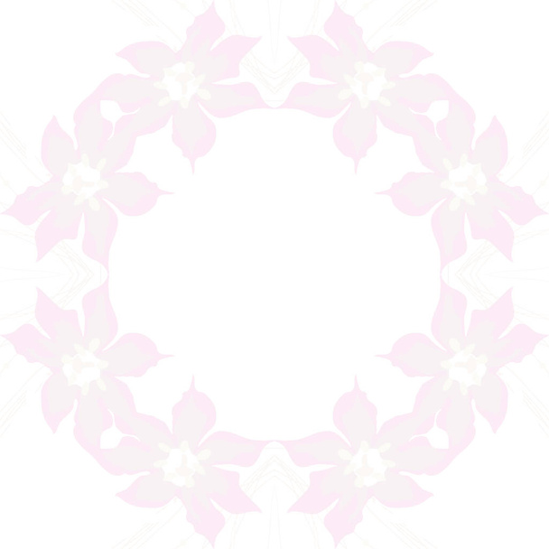 Circular seamless pattern with floral motif, copy space - Vector, Imagen