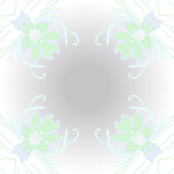 Patrón inconsútil de fractales simples abstractos
 - Vector, Imagen