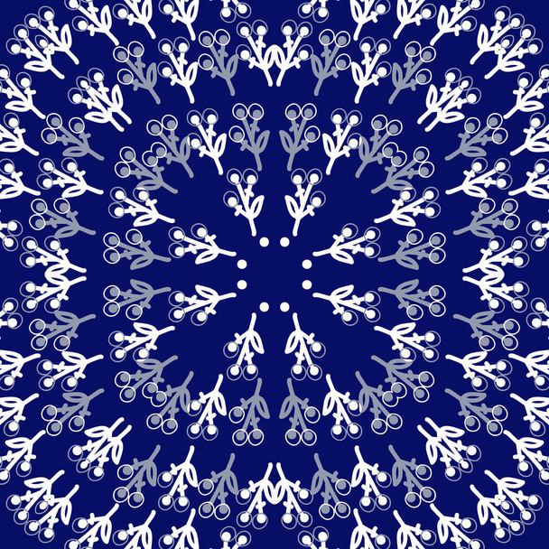 Circular seamless pattern of floral motif, vector illustration - Wektor, obraz