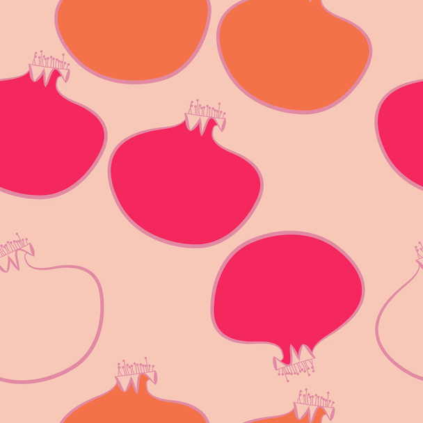 seamless pattern of colorful pomegranate fruits - Vektor, Bild