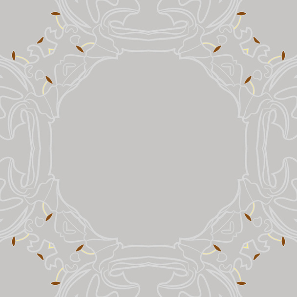 Circular seamless pattern of floral motif, simply vector illustration   - Вектор, зображення
