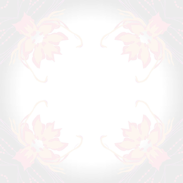 Circular seamless pattern of floral motif, simply vector illustration   - Vector, Imagen