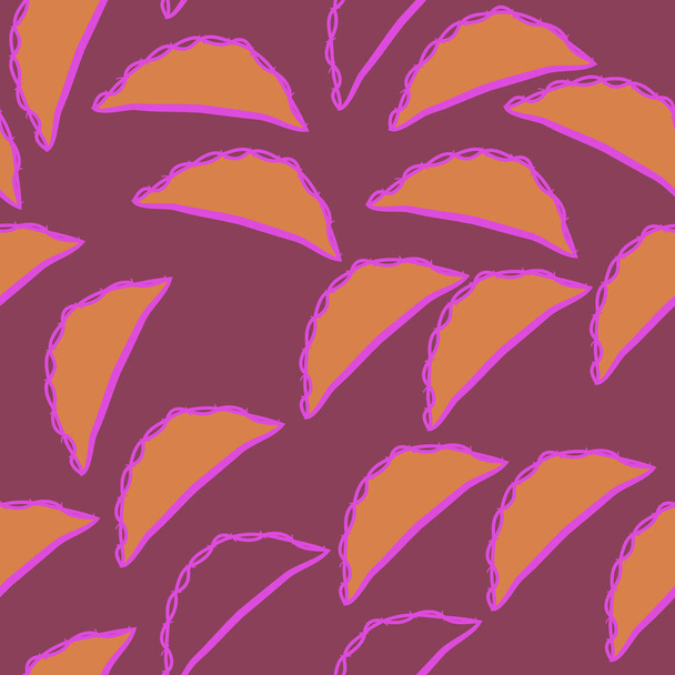 Seamless pattern of abstract simple fractals - Vetor, Imagem