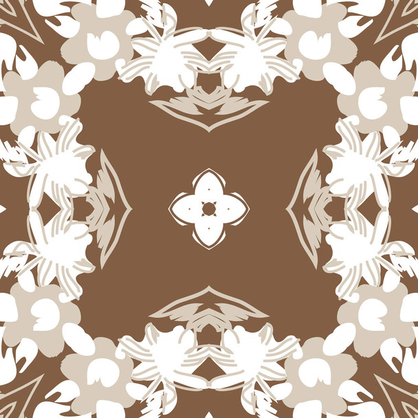 Card with colored circular floral pattern  - Vetor, Imagem