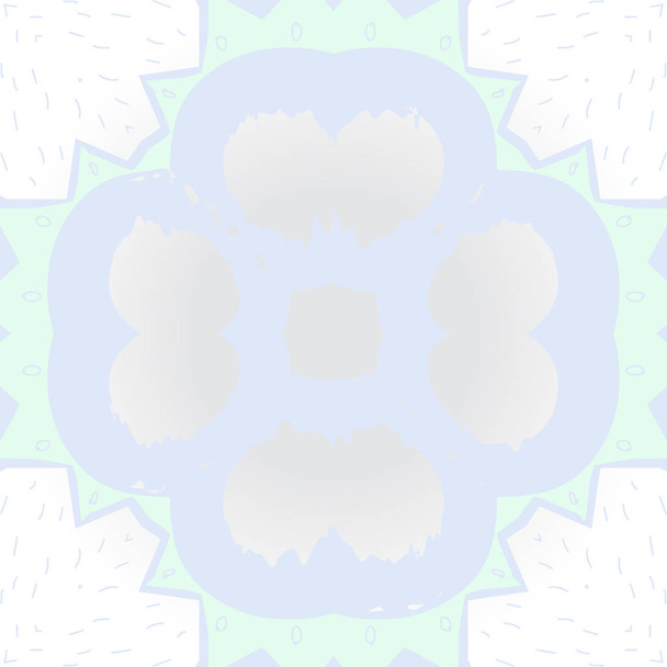 Circular seamless pattern with floral motif, copy space - Διάνυσμα, εικόνα