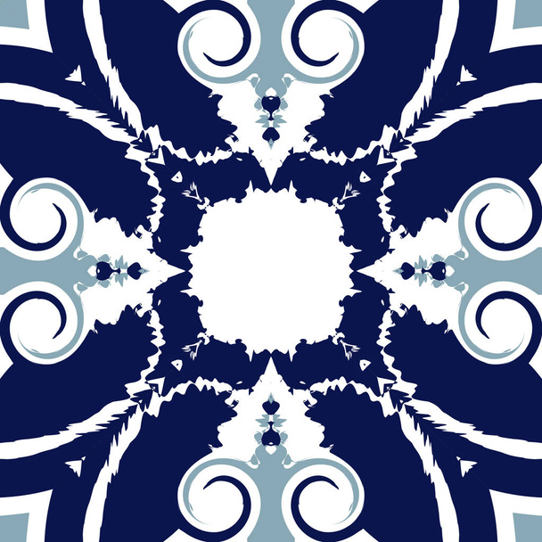 Circular seamless pattern of decorative motif with copy space - Vektor, kép
