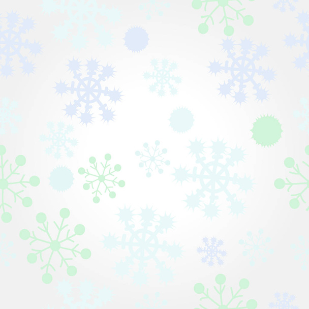 Snowy seamless pattern of colored motif - Wektor, obraz