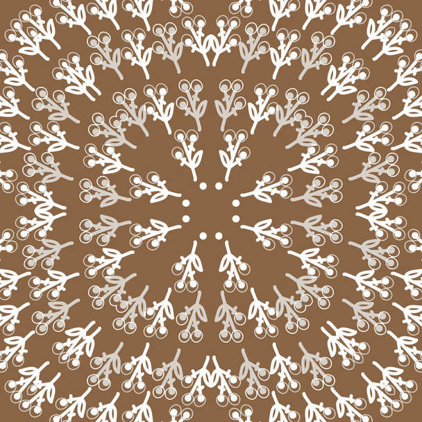 Circular seamless pattern of floral motif, vector illustration - Vetor, Imagem