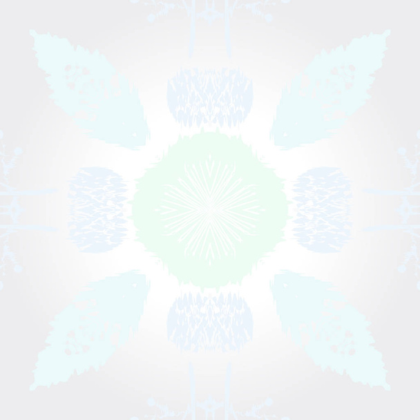 Circular seamless pattern with floral motif, copy space - Vektor, Bild