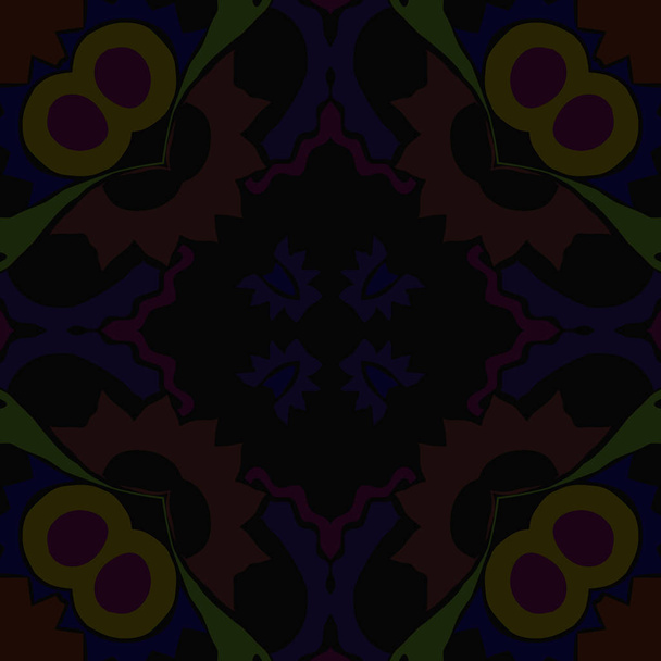 Circular  seamless pattern of decorative motif with copy space - Vektor, kép
