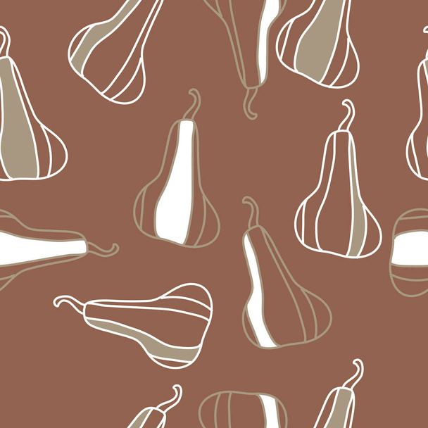 vector illustration of seamless pattern with pumpkin - Διάνυσμα, εικόνα