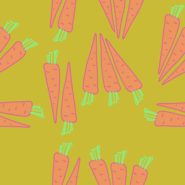 Seamless pattern with carrots, vector illustration - Vecteur, image