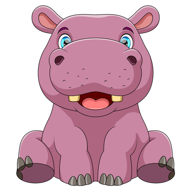 A baby hippo - Vector, Image