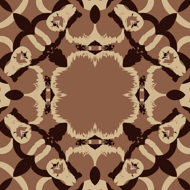 Circular seamless pattern with abstract motif - Vector, Imagen