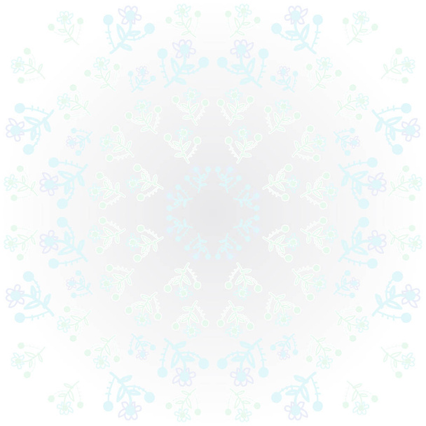 Abstract pattern with floral motif, vector - Vektör, Görsel