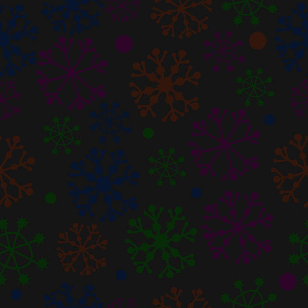 Seamless pattern of winter motifs, snow - Vector, imagen