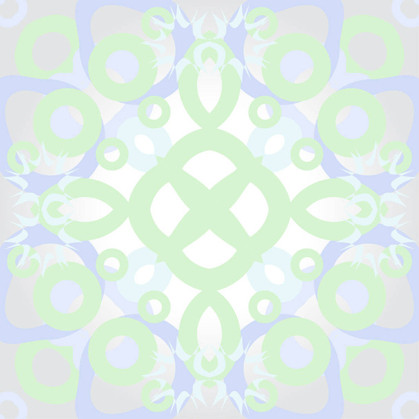 Circular seamless pattern of abstract motif with copy space - Vetor, Imagem