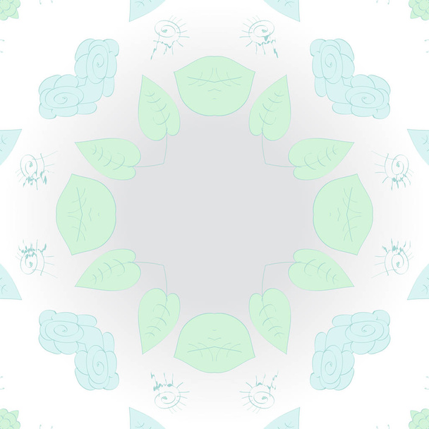 Circular seamless pattern of floral motif  - ベクター画像