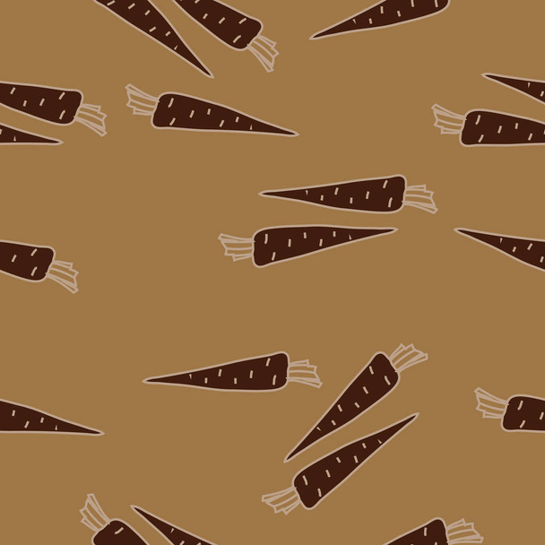 Seamless pattern with carrots, vector illustration - Вектор,изображение