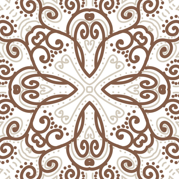 Circular seamless pattern of colored motif - ベクター画像