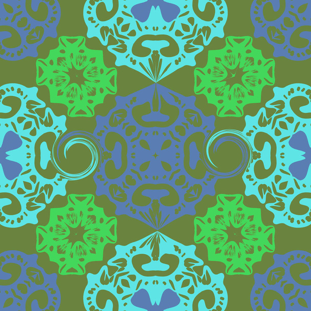 Circular seamless decorative pattern - Vector, Image