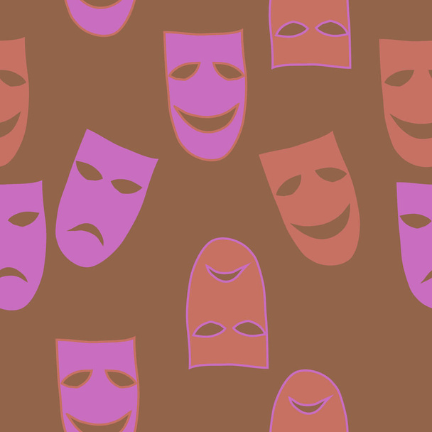 theathral masks colored background  - Vector, afbeelding