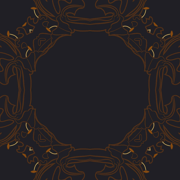 Circular seamless pattern of floral motif, simply vector illustration   - Διάνυσμα, εικόνα