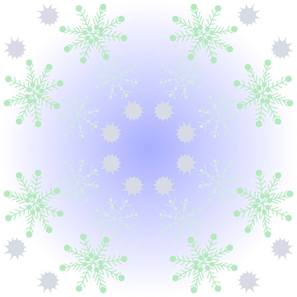 Seamless pattern of winter motif with snowflakes  - Вектор,изображение