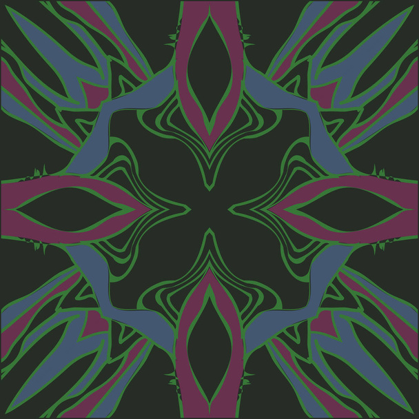Circular seamless pattern with lines, vector - Vektor, obrázek