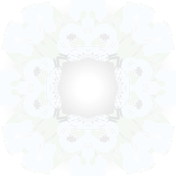 Patrón circular sin costuras con motivo floral, espacio para copiar
 - Vector, Imagen