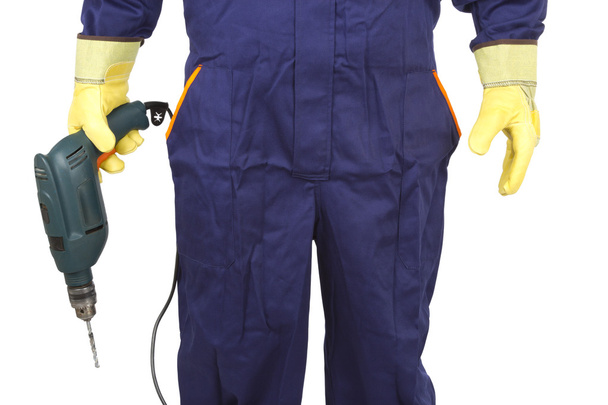 Worker with drill - Photo, Image