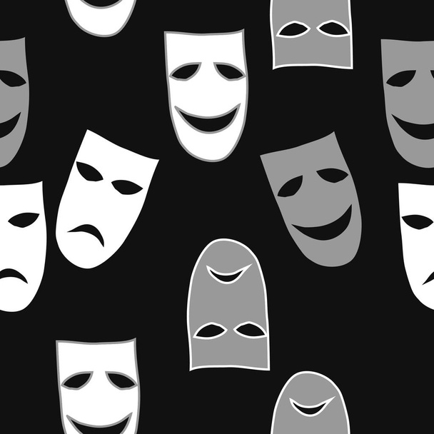 theathral masks colored background  - Vector, afbeelding