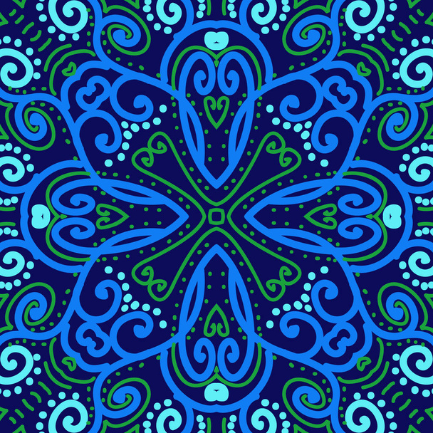 Circular seamless pattern of colored motif - Вектор,изображение