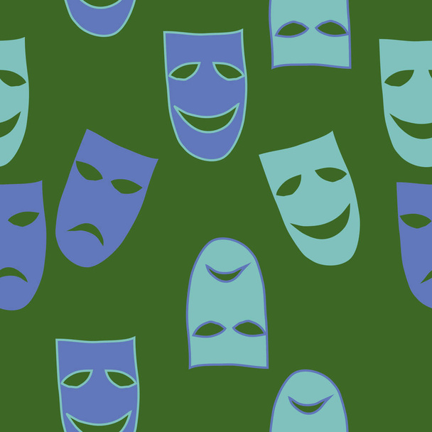 theathral masks colored background  - Vector, Image