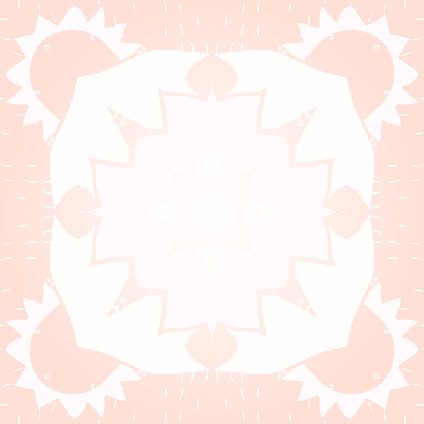 Circular   pattern of  floral motif,  spots,  zigzags, doodles  - ベクター画像