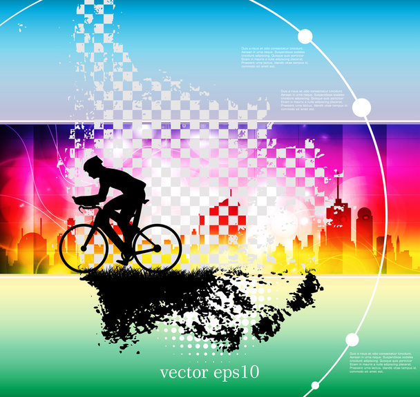 sport weg fiets rider fiets - Vector, afbeelding