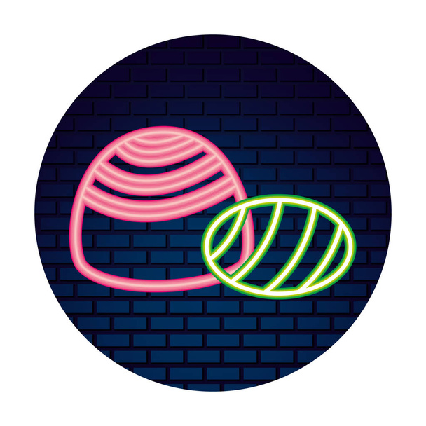 сладкие конфеты карамельный неоновый яркий свет
 - Вектор,изображение