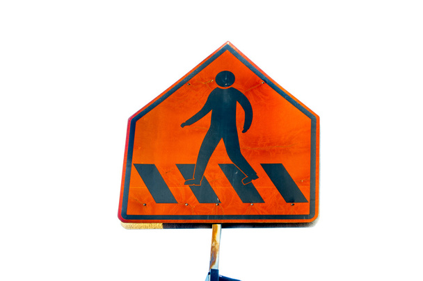 Traffic sign ,Pedestrian crossing - Photo, Image