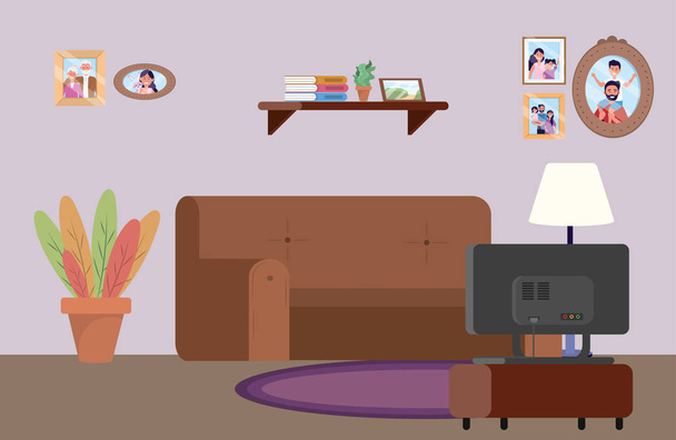 living room icon - Vector, Image