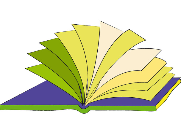 Libro (Las páginas sueltas de un libro abierto
) - Vector, Imagen