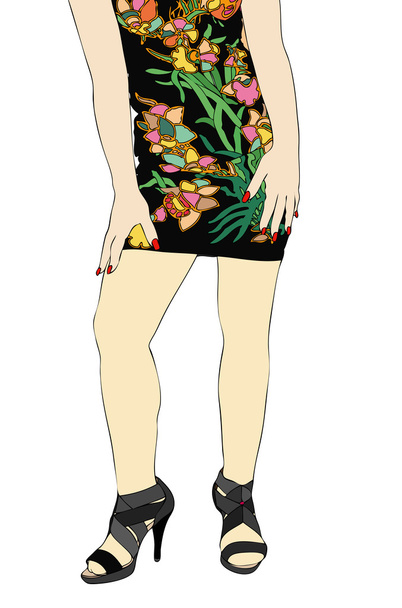 Dress of Flowers - Vector, Image