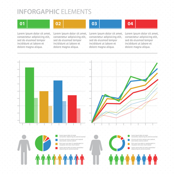 Set elements of info graphics - Vector, Image
