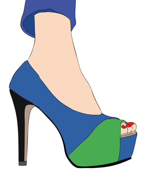 Модная обувь 001
 - Вектор,изображение