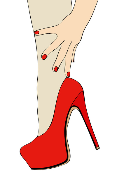 модная обувь
 - Вектор,изображение