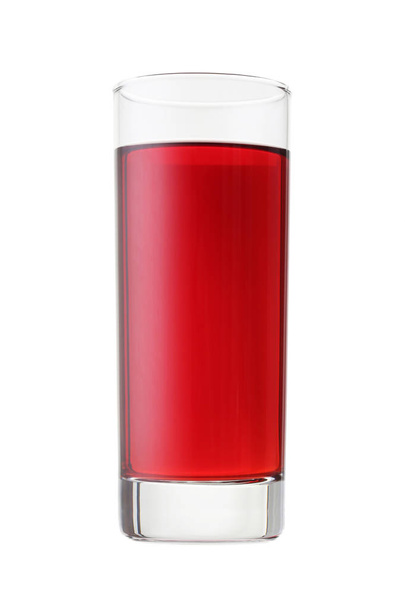 Склянка червоного напою ізольовано на білому
 - Фото, зображення