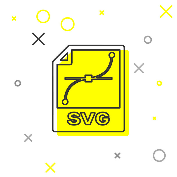 Szürke SVG fájl dokumentum ikonja. Letöltés SVG gomb vonal ikon izolált fehér háttér. SVG-fájl szimbóluma. Vektoros illusztráció - Vektor, kép
