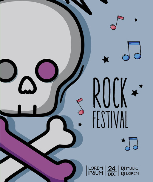 rock müzik festivali etkinlik konseri - Vektör, Görsel