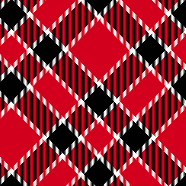 Tartan vzor v červené a černé. Textura pro plát, ubrusy, oděvy, košile, šaty, papír, ložní prádlo, přikrývky, klokty a jiné textilní výrobky. Vektorový ilustrace EPS 10 - Vektor, obrázek