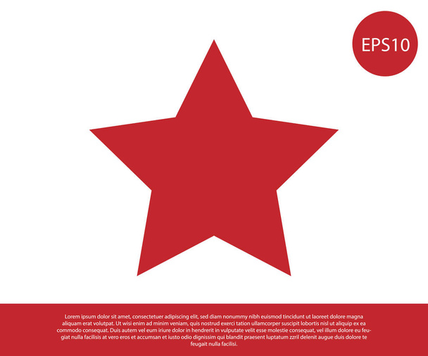 Rode sterpictogram geïsoleerd op witte achtergrond. Favoriet, beste rating, Award symbool. Vector illustratie - Vector, afbeelding